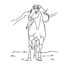 coloring page: Mustang Spirit from the movie Spirit: Lord of the Prairies