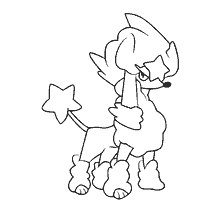 kolorowanka: Kolorowanki Pokemon Furfu w stylu gwiazdy
