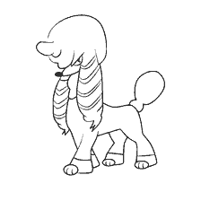 kolorowanka: Kolorowanki Pokemon Furfu w stylu królowej
