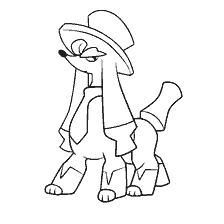 kolorowanka: Kolorowanki Pokemon Furfu w stylu dandy