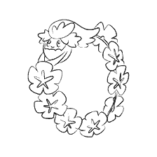 kolorowanka: Kolorowanki Pokemon Comfi z kwiatami