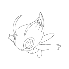 kolorowanka: Legendarny Pokemon Celebi