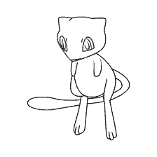 kolorowanka: Pokemon Mew barwiących