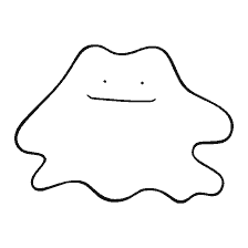 kolorowanka: Rysunek Pokemon Ditto do kolorowania