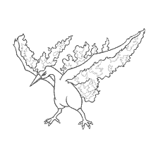 kolorowanka: Legendarny Pokemon Moltres w kolorowanie