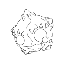 kolorowanka: Pokémon Linear rysowanie Minior dla kolorowanie