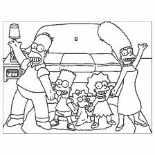 coloring page: The Simpsons: The Simpsons Family.