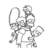 coloring page: Coloring The Simpson Family