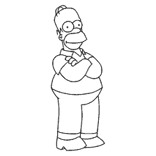 coloring page: Coloring Homer Simpson of The Simpsons