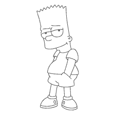 coloring page: Bart Simpson from The Simpsons in Coloring