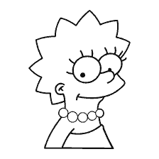 coloring page: Coloring by Lisa Simpson from The Simpsons