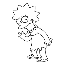 coloring page: Coloring Lisa Simpson from The Simpsons
