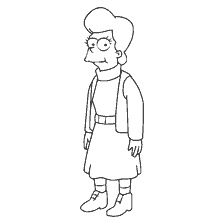 coloring page: The Simpsons' Mona Simpson in Coloring
