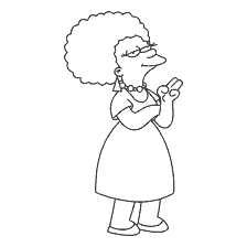 coloring page: Coloring Patty Bouvier's character from The Simpsons