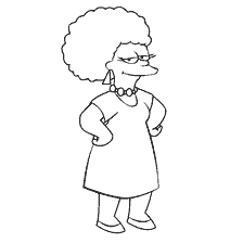 coloring page: Coloring Patty Bouvier from The Simpsons