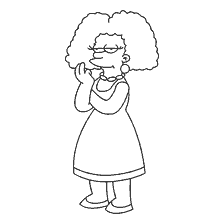 coloring page: Coloring by Selma Bouvier of The Simpsons