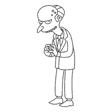 coloring page: Coloring by Mr. Burns of The Simpsons