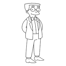 coloring page: Coloring by Waylon Smithers of The Simpsons