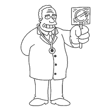coloring page: Coloring by Dr. Julius Hibbert from The Simpsons