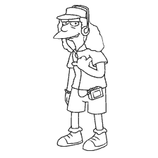 coloring page: Coloring by Otto Mann of The Simpsons