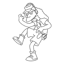 coloring page: Coloring by Otto Mann of The Simpsons