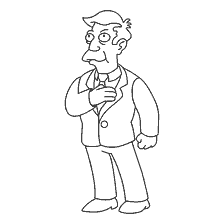 coloring page: The Simpsons' Rakurka: Seymour Skinner