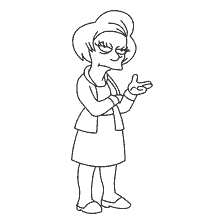 coloring page: Drawing by Edna Crabapple of The Simpsons for coloring