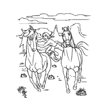 coloring page: Rain and Spirit from The Prairie Lord