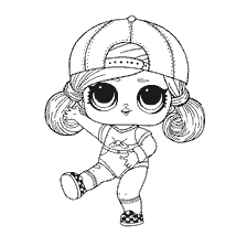 kleurplaat: Kleur van LOL SK8ER Grrrrl pop