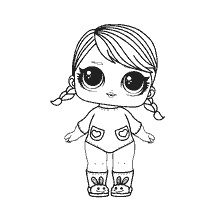 kleurplaat: Tekening door LOL Doll Heerlijk voor kleuren