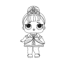 kleurplaat: Kleurpop LOL (L.O.L) Series 1 - Fancy Doll
