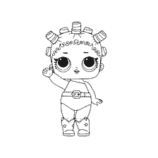 kleurplaat: Kleurpop LOL Space Queen