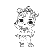 kleurplaat: Kleurpop LOL-centrumstadium (Ballerina)