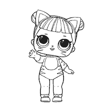 kleurplaat: Kleurende pop LOL Baby Kat