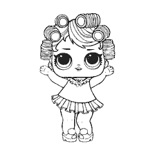 kleurplaat: Doll LOL Baby Pop in kleur