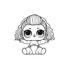 kleurplaat: Kleurpoppen LOL Baby B.B. uit de jaren 80
