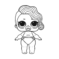 kleurplaat: Kleurende Doll LOL Lil Sea Princess
