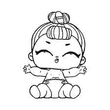 kleurplaat: Kleurende pop LOL Lil Sugar Queen