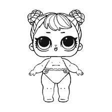 kleurplaat: Kleurpop LOL Baby Dawn