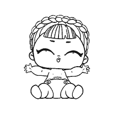 kleurplaat: Kleurende pop LOL baby Sonya Bibi