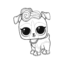 kleurplaat: Puppy DJ K9 kleuren uit de LOL serie