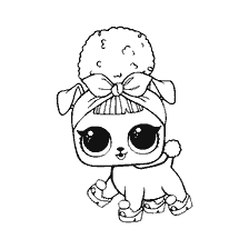 kleurplaat: Poppen kleuren LOL Pet Puppy Bees