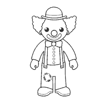 pagina da colorare: Colorare un clown per i bambini