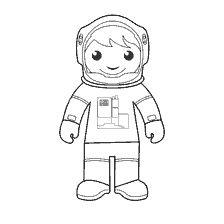 pagina da colorare: Colorare con l'immagine dell'astronauta