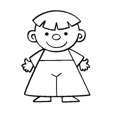 pagina da colorare: Colorare un ragazzo con un taglio di capelli corto e un sorriso