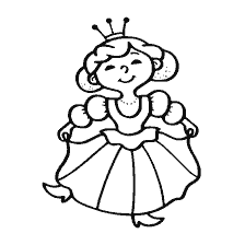 pagina da colorare: Colorare con l'immagine di una principessa dolce