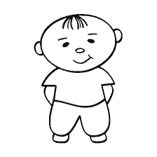 pagina da colorare: Colorare i ragazzi per i bambini