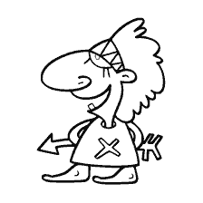 pagina da colorare: Uomo in abito indiano con simboli su vestiti