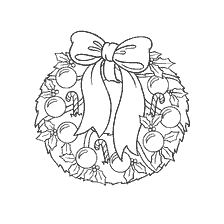 página para colorir: Grinalda de Natal para colorir