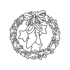 página para colorir: A coroa de Natal Colorir